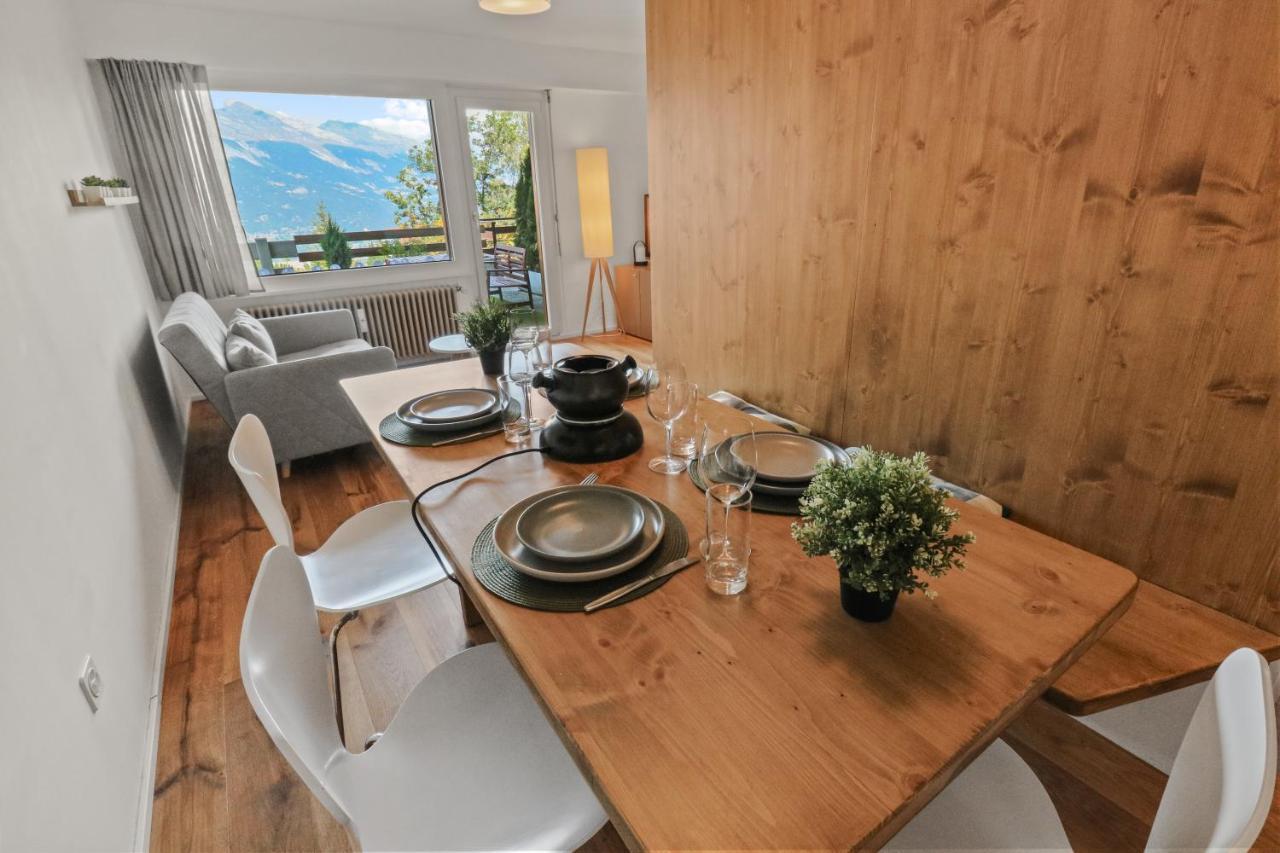 Superbe Appartement Avec Piscine Nendaz Exterior foto